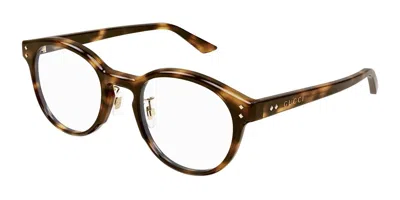 Gucci Gg1898oa Asian Fit Men's Glasses, Tortoiseshell, Size 51 In Brown