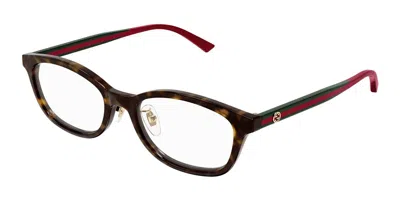 Gucci Gg1903oj Asian Fit Men's Glasses, Tortoiseshell, Size 53 In Brown