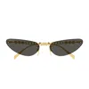 Gucci Gg1920s Linea Name Of Brand 001 Gold Grey Sunglasses In Gold