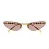 Gucci Gg1920s Linea Name Of Brand 004 Gold Pink Sunglasses In Gold