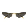 Gucci Gg1920s Linea Name Of Brand 001 Gold Grey Sunglasses In Multi