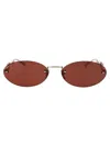 Gucci Silver-silver-brown Metal Sunglasses In Brown