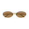 Gucci Gg1922s-003gold-gold-brown In Brown
