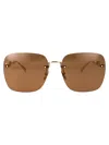 Gucci Sunglasses Woman Brown In Brown