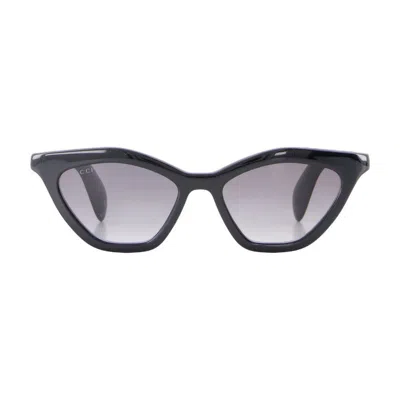 Gucci Geometric Frame Sunglasses In Black