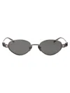 Gucci Ruthenium-ruthenium-grey Metal Sunglasses In Black