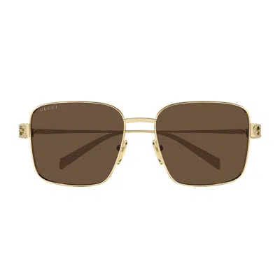 Gucci Gg1937 S Linea Name Of Brand Gold In Burgundy