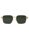 Gucci Gold-gold-grey Metal Sunglasses In Gold