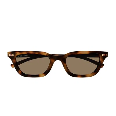 Gucci Gg1944 S Linea Institutional Logo Havana In Brown
