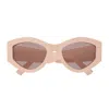 Gucci Gg1951s Linea Emblem 005 Pink Brown Sunglasses In Pink