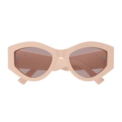 Gucci Gg1951s Linea Emblem 005 Pink Brown Sunglasses