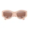 Gucci Gg1951s Linea Emblem 005 Pink Brown Sunglasses In Brown