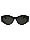 Gucci Black-black-grey Recycled Acetate Sunglasses In Black