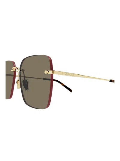Gucci Gg1955sa Square-frame Sunglasses In Brown