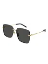 Gucci Gg1955sa Square-frame Sunglasses In Gray