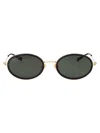 Gucci Grey-gold-grey Injection Sunglasses In Black