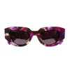 Gucci Gg2007s Linea Re-ace 001 Havana Violet Sunglasses In Purple