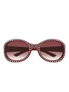 Gucci Gg2013s Stud-embellished Sunglasses In Brown