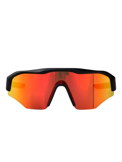 Gucci Black-black-orange Injection Sunglasses In Multi