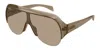 Gucci Eyewear Shield Frame Sunglasses In Green