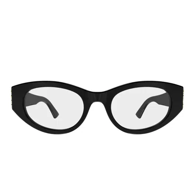 Gucci Gg2041 O 001 Black/transparent Women's Prescription Glasses