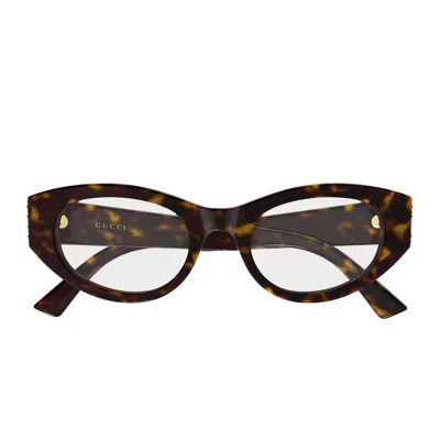 Gucci Gg2041 O 002 Brown/transparent Women's Prescription Glasses