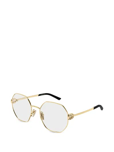 Gucci Gg2048o Geometric Glasses In Gold
