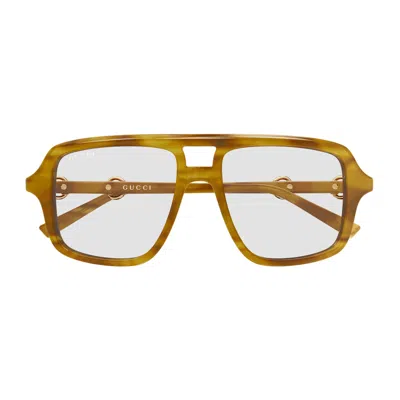 Gucci Gg2052s Linea Sign 012 Light Havana Glasses In Burgundy