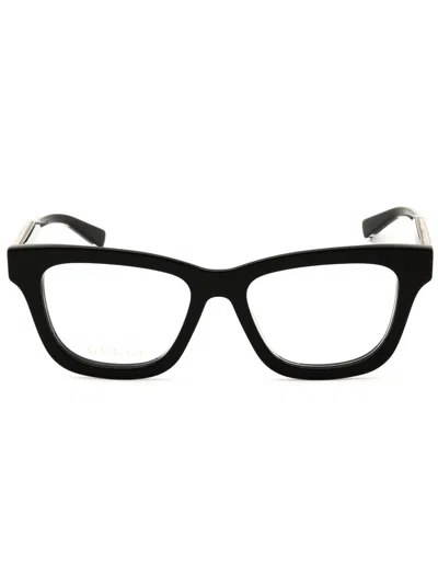 Gucci Gg2066o Eyeglasses In Black / Clear Demo Lens