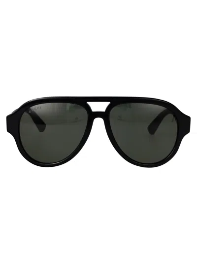 Gucci Gg2088s Acetate Pilot Sunglasses In Gray
