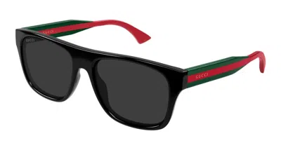Gucci Gg2119s Web-striped Acetate Sunglasses In Black