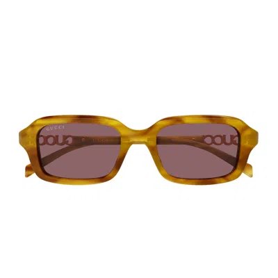 Gucci Gg2152s Linea Name Of Brand 004 Havana Red Sunglasses In Brown