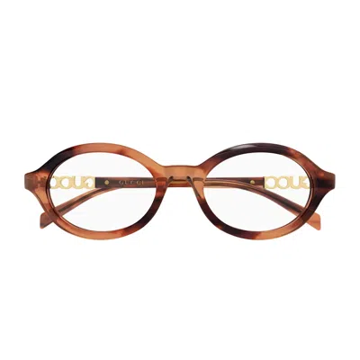 Gucci Gg2153o Linea Name Of Brand 003 Havana Glasses In Green