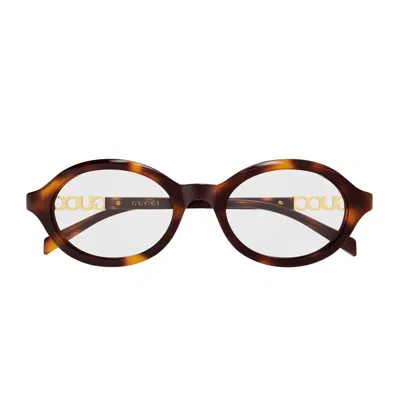 Gucci Gg2153o Linea Name Of Brand 005 Havana Glasses In Neutral