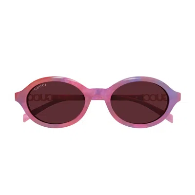 Gucci Gg2153s Linea Name Of Brand 005 Havana Violet Sunglasses In Pink