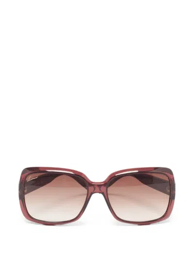 Pre-owned Gucci Gg3207/s Rectangle Sunglasses In Red