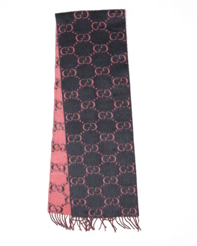 Gucci Gg Alpaca And Wool Scarf In Multi
