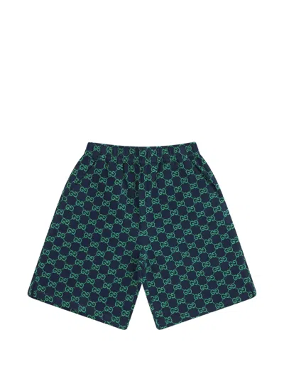 Gucci Gg-monogram Piqué Shorts In Multi