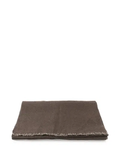 Pre-owned Gucci Gg-monogram Scarf In Brown