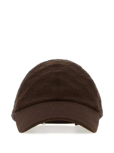Gucci Gg-pattern Baseball Cap In Brown