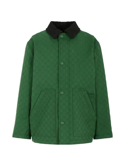 Gucci Kids' Gg-pattern Jacket In Green