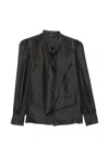Gucci Gg-pattern Pussy-bow-collar Blouse In Multi