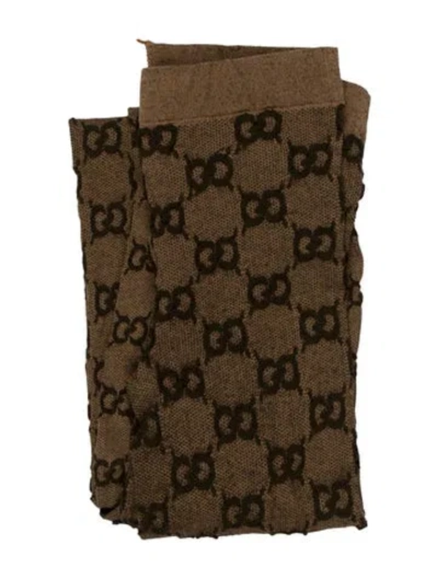 Pre-owned Gucci Gg-pattern  Women's Tights In Brown