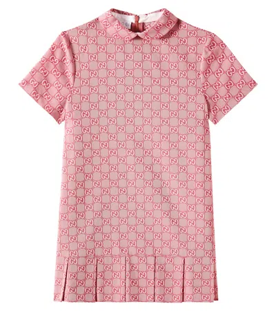 GUCCI GG COTTON TWILL POLO DRESS