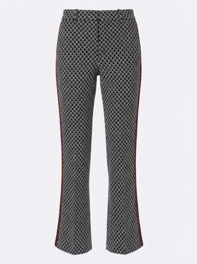 Gucci Gg-print Cropped Flared Trousers In Multi