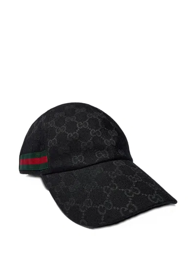 Gucci Gg-supreme Monogram Baseball Cap In Black