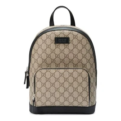 Gucci Ggsynthetic Canvas Backpacksmall Beige In White