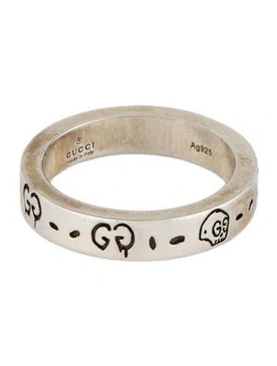 Pre-owned Gucci Ghost Band Ring In Multicolor