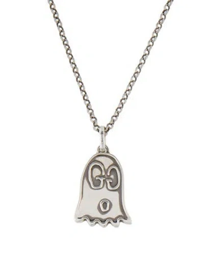 Pre-owned Gucci Ghost Pendant Necklace, 19.75" In Multi