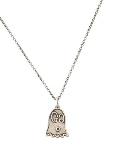 Pre-owned Gucci Ghost Pendant Necklace, 20.5" In Multi